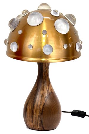 LUMINÁRIA COGUMELO IMBUIA RED GOLD