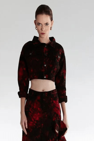 JAQUETA JEANS ERTA STROBO - VERMELHO