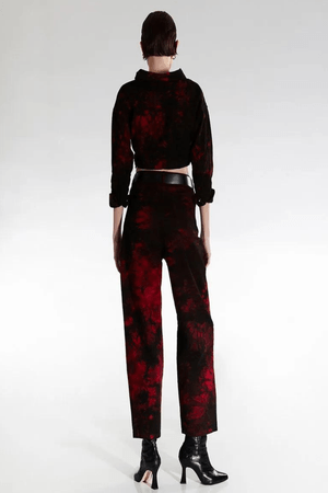CALÇA JEANS ERTA STROBO - VERMELHO