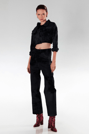 CALÇA JEANS ERTA STROBO - CINZA