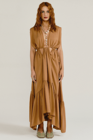 VESTIDO PRISMA NADRUZ - MARROM