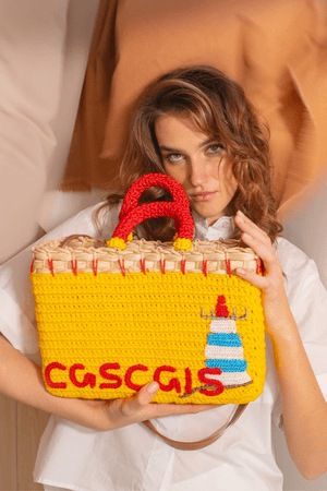 BOLSA CASCAIS MIL LINHAS - AMARELO