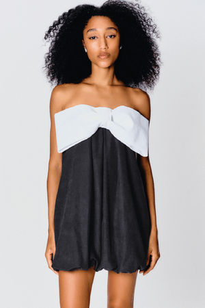 VESTIDO EVENT  CHO BRAND - PRETO E BRANCO