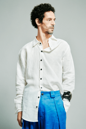 CAMISA SLIM ML LINHO GUTO CARVALHO NETO - BRANCO