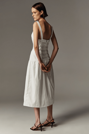 VESTIDO OVAL CHO BRAND - BRANCO
