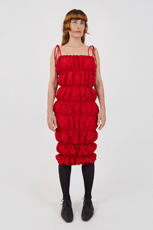 VESTIDO SANFONA ÃO - VERMELHO