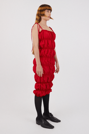 VESTIDO SANFONA ÃO - VERMELHO