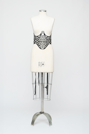 CORSET ABAIXO BUSTO MATEOS QUADROS - PRETO