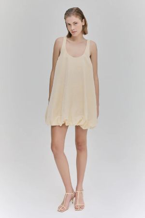 VESTIDO CURTO BALONÊ MARINA BITU - AMARELO