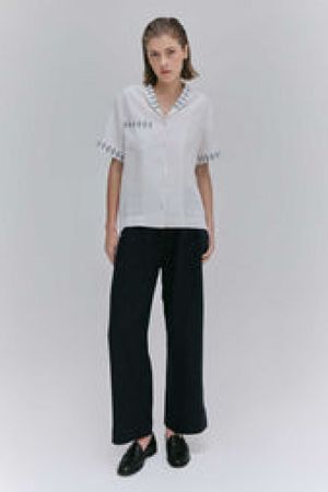 CAMISA BORDADA SIEBRA MARINA BITU - BRANCO
