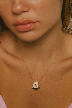 COLAR LATTE OURO 18K PEPPY DESIGN - BEGE