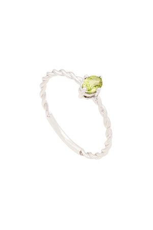 ANEL GOTHIC TWIST PERIDOTO RAZUK - OURO BRANCO