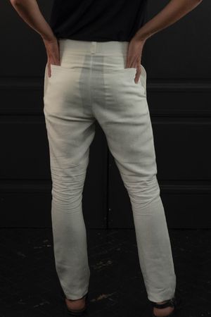 CALÇA JULIO LINHO GUTO CARVALHO NETO - BRANCO