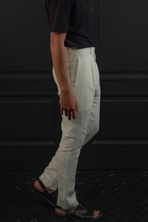 CALÇA JULIO LINHO GUTO CARVALHO NETO - BRANCO