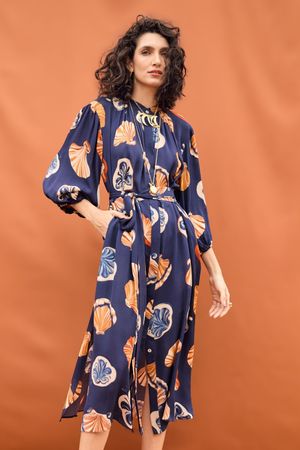VESTIDO MARROCOS CONCHAS MAPA - ESTAMPADO