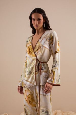 BLUSA OSTRAS TEMPO - ESTAMPADO