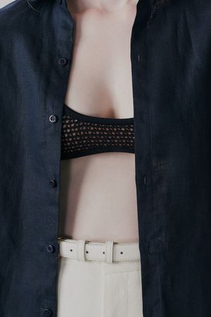CAMISA OVERSIZED SEOUL COHI - AZUL MARINHO
