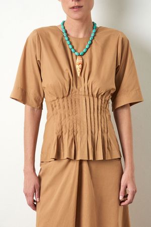 BLUSA LABIRINTO DE RIOS ISOLDA - CAQUI