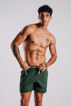 SHORTS LISO YIN AND OUT PARIOCA - VERDE