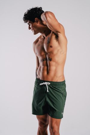 SHORTS LISO YIN AND OUT PARIOCA - VERDE