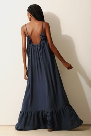 VESTIDO RITMOS SEDA ARYA - AZUL