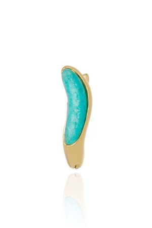 BRINCO UNITÁRIO PLUMA PEDRA POLIDA VERACHI - OURO 18K