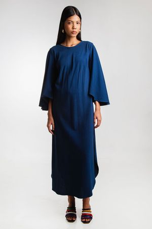 VESTIDO LINEN MADNOMAD - AZUL