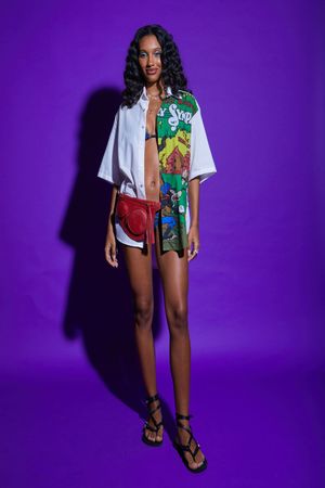 CAMISA MC OVER 3 PIGS THE PARADISE - OFF WHITE