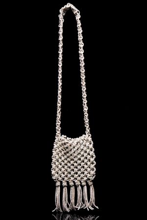 BOLSA REFLEXO COM FRANJA MIL LINHAS - PRATA