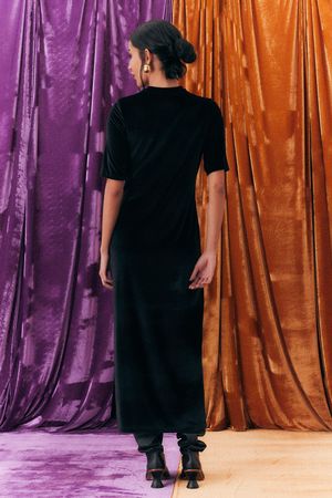 VESTIDO SIENA AGUA - PRETO