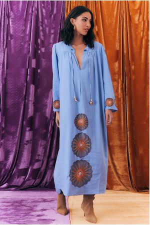 VESTIDO PETRA AGUA - AZUL