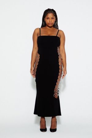 VESTIDO MOLDURA KAROLINE  VITTO - PRETO