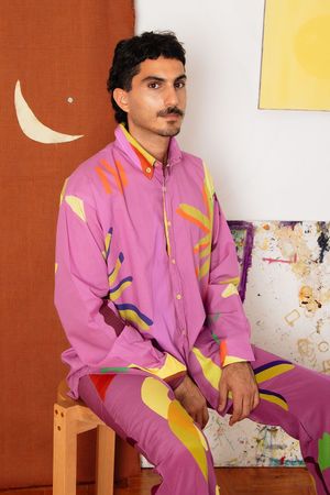 CAMISA MANGA LONGA ALGODÃO MARINA CCECCHI - LILÁS