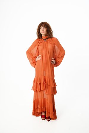 VESTIDO TAILOR SEDA MADNOMAD - MARROM